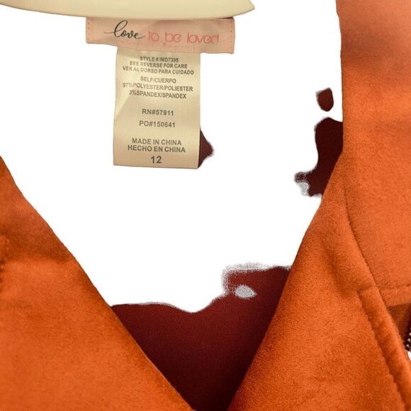 Cropped moto jacket burnt orange - Picture 6 of 6